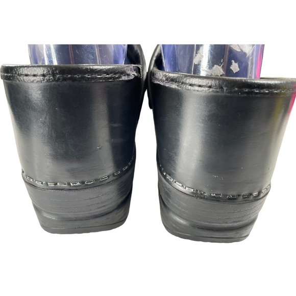 Dansko Women’s Pro Black Leather Occupational Nursing Clogs EU 38/US 7-7.5 - Picture 4 of 7